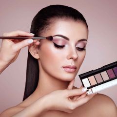 Luxury Hair Salon Boca Raton | Hair, Makeup, Nails and Extensions 6 Makeup artist applying makeup at Hairmess Salon
